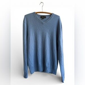 💥Bloomingdale's Men's Heather Blue Crewneck Sweater